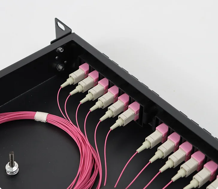 1U 24-Port SC Fiber Optic Patch Panel - Telecom-Grade Rack-Mount Optical Distribution Box 