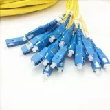 Breakout Optical Fiber Trunk Cable G657A1 Patchcord LC SC UPC 12 FIBER FTTH Yellow Jacket 