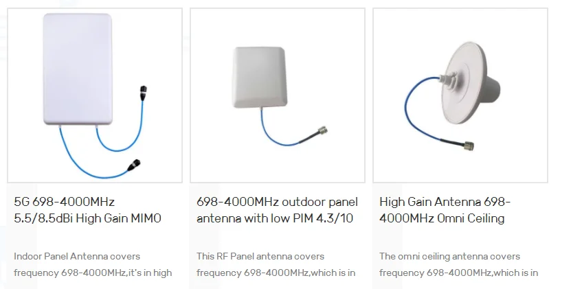 50W 4.9-7.125GHz 15dBi MIMO Horn Antenna With RPSMA Connector for DAS IBS