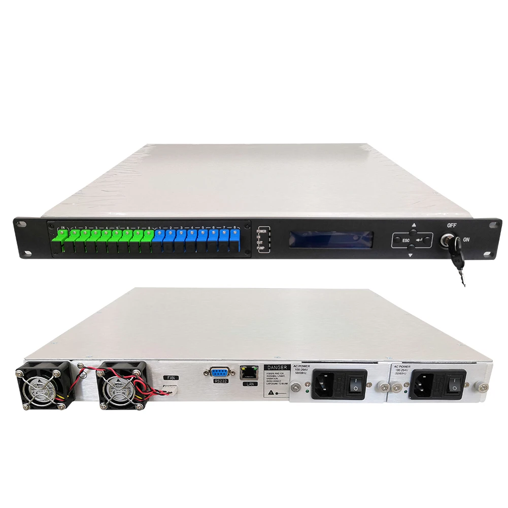 Low Price Good Quality Edfa 1u Edfa 1u 8 16 Port Catv Fiber Optical Amplifier