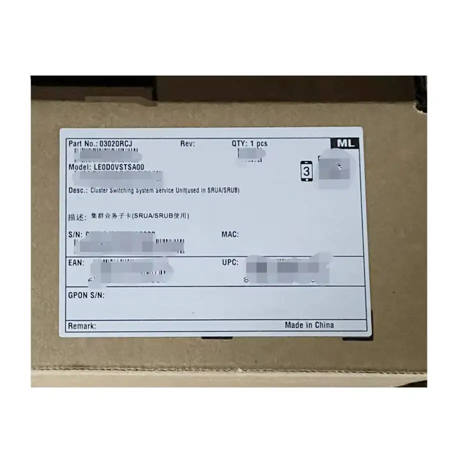 In Stock S9306 S9312 Switch Cluster Switching System Service Unit 03020RCJ LE0D0VSTSA00-boxintelecom