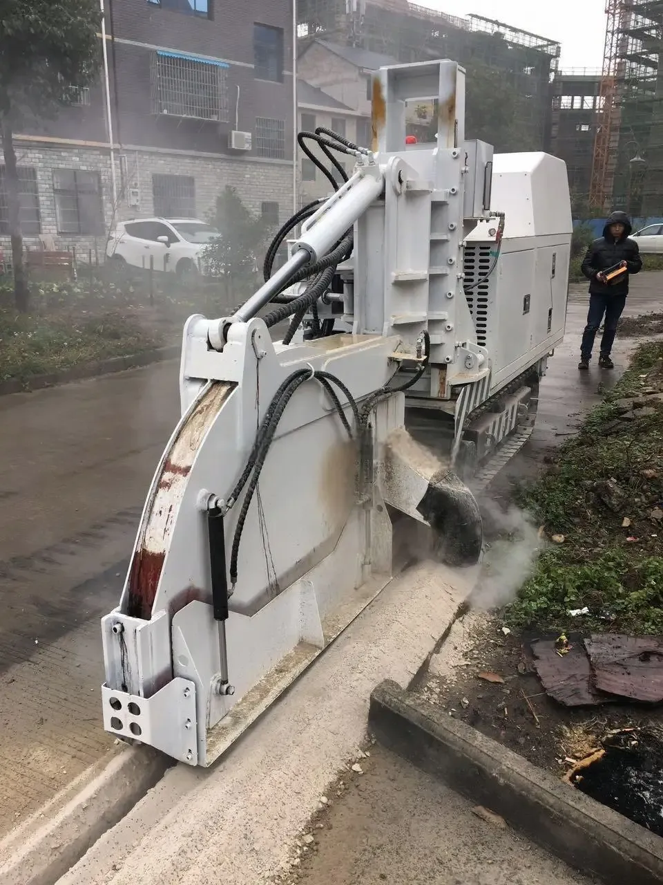 Road Cutter Micro Trencher for Fiber Optic Cable Blowing System| Mini Trenching Machine for FTTH