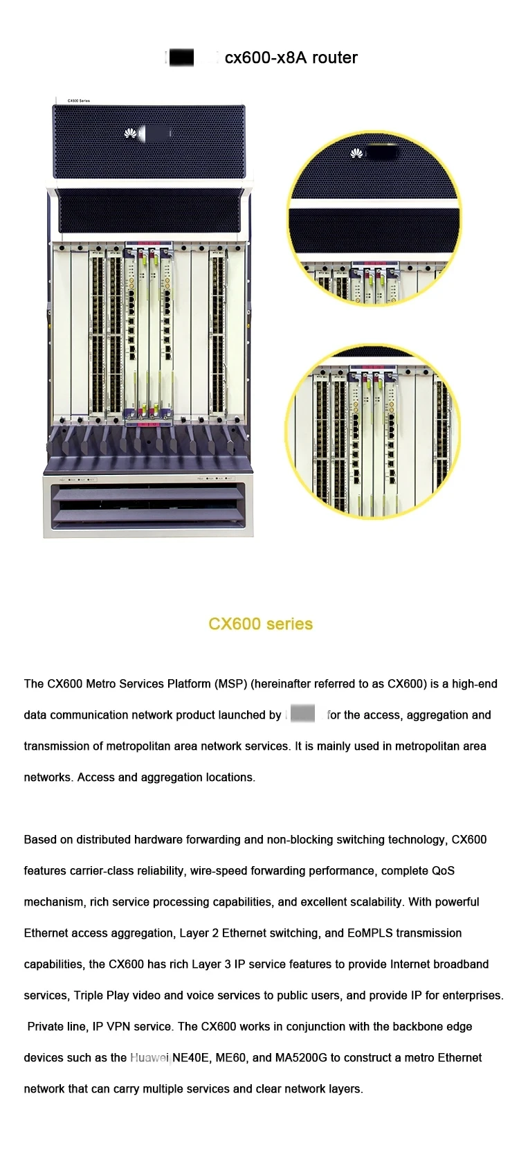 CX600 Series Green Cluster System Router CX600-X16A CX600-X8A 0