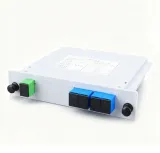 Telecom-Grade 1x2 PLC Fiber Optic Splitter SC Plug-in Type 1:2 Optical Distribution Box