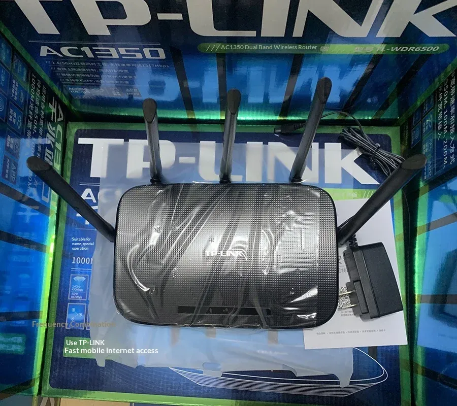 TP-LINK Gigabit 1350Mbps Dual-Band Wireless Router Fiber Broadband TL-WDR6500 High-Speed High-Power Wall Penetration King China-boxintelecom