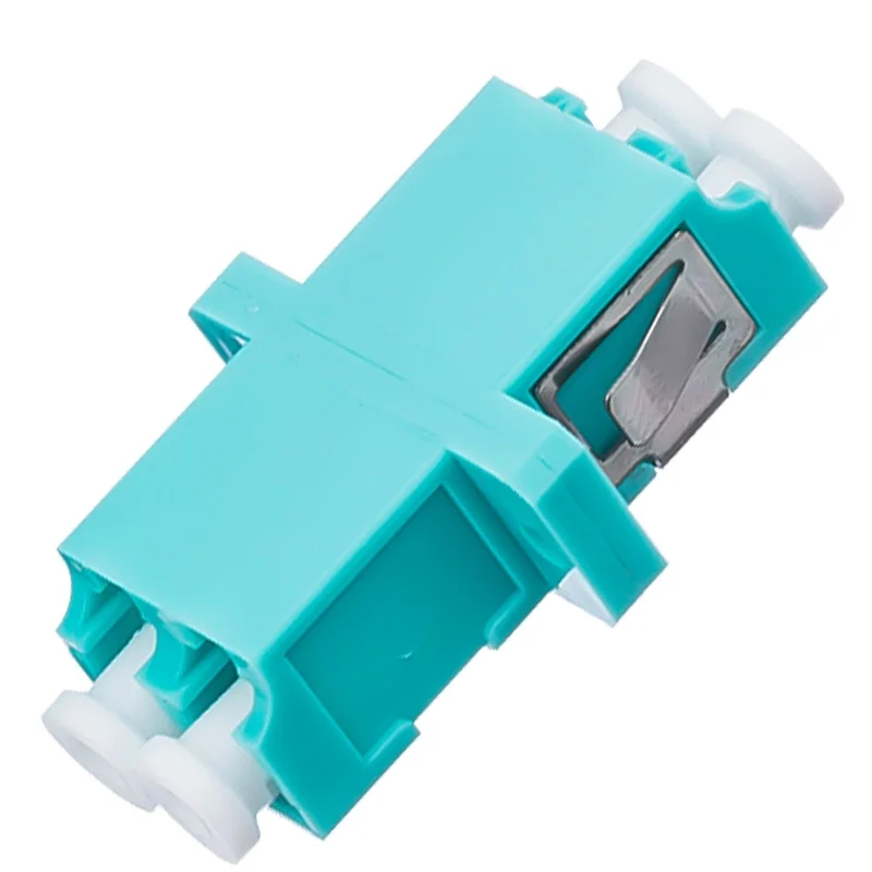 Optical LC-OM3 Dual Core Fiber Adapter 10G Dual Fiber Coupler Multimode OM3 Flange Plate O