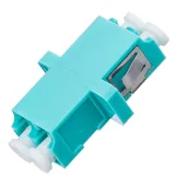 Optical LC-OM3 Dual Core Fiber Adapter 10G Dual Fiber Coupler Multimode OM3 Flange Plate O