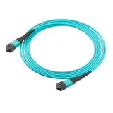 OEM MPO-MPO 40G/100G 8/12/24 Core OM3/OM4 Multi-Mode Fiber Optic Jumper Patch Cord for FTT