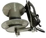 All Metal FTTA Fiber Optic Cable Reel with Shoulder Strap Double-Layer Spool Rocker Arm & 