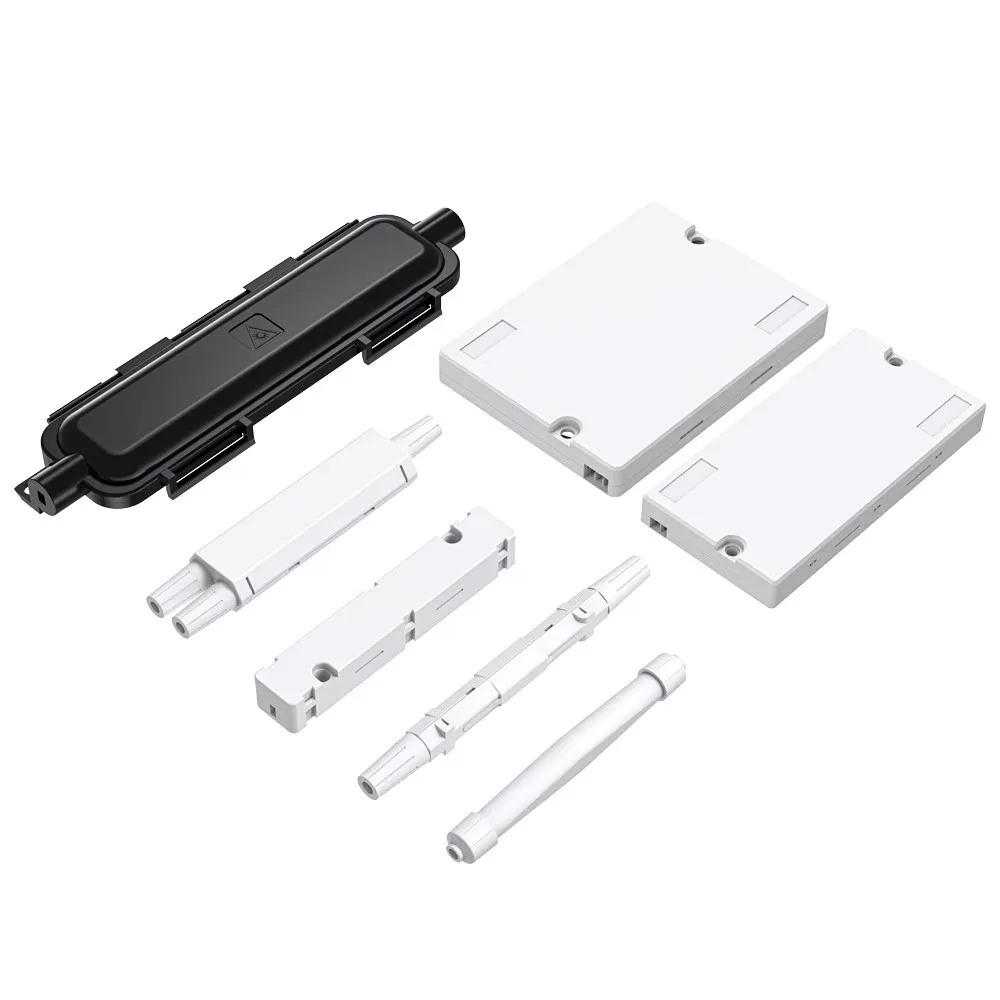 FTTH Drop Cable Fiber Optic Splice Protection Box 1-3 Core Waterproof Joint Closure with 1 Year