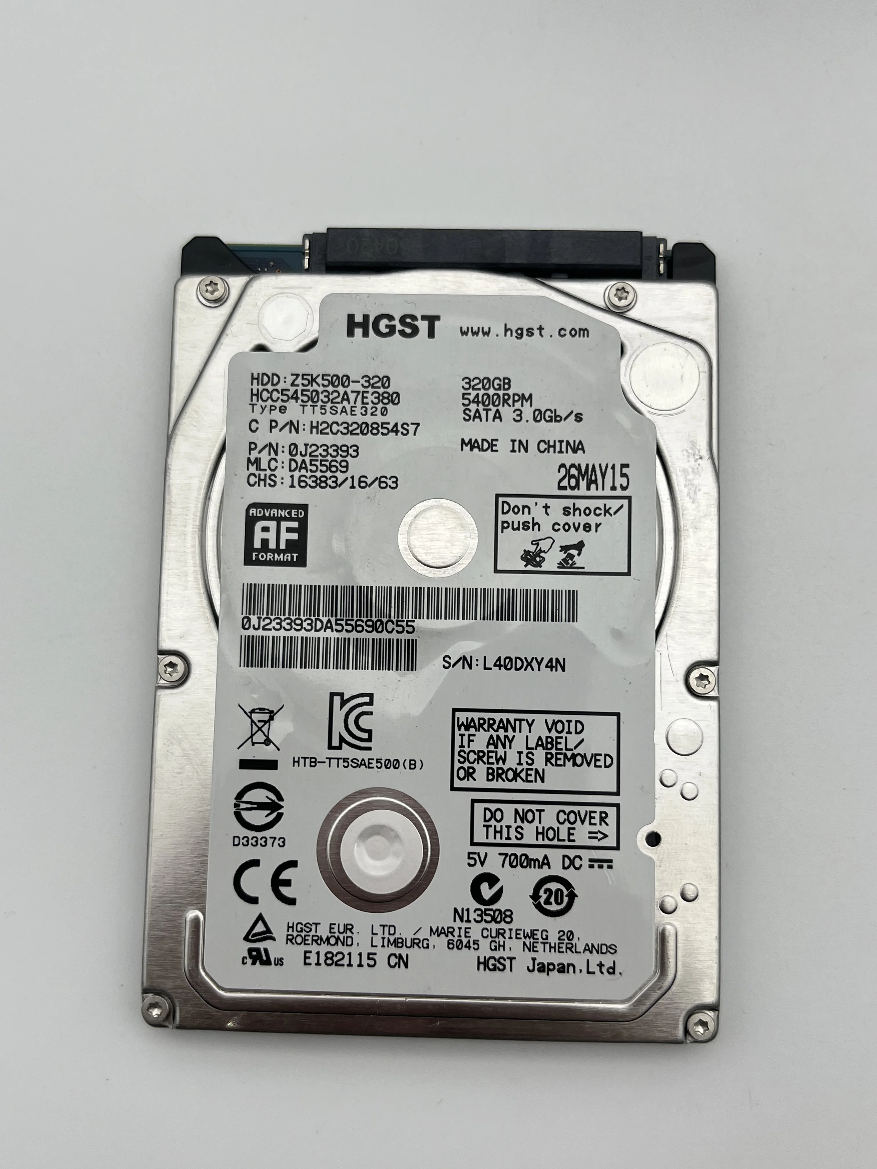 Original HGST Brand High Quality Hard Disks Laptop Internal Hard Disk HDD Z5K500-320 SATA 