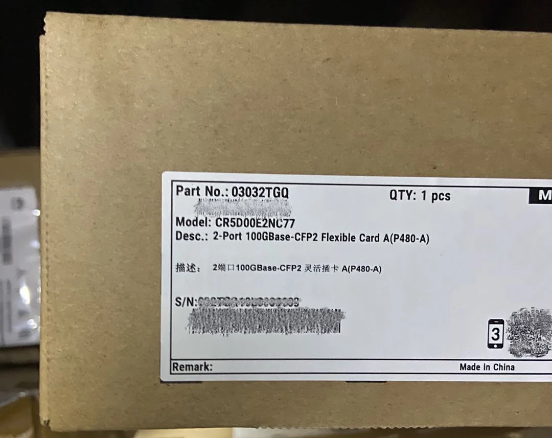 In Stock 03032TGQ 2-Port 100GBase-CFP2 Flexible Card AP480-A P480-2x100G LAN-CFP2 CR5D00E2NC77 1