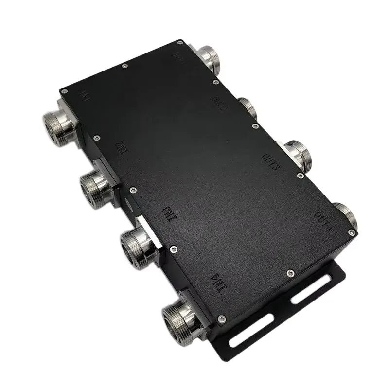 RF 500W  Low PIM 153dBc 4 in 4 Out Hybrid Combiner 698-2700MHz DIN Female Type   IBS, BTS,