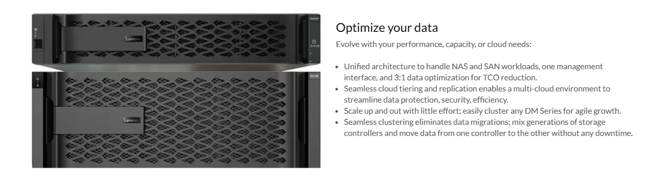 All-flash Accelerates Business ThinkSystem DM7100F All-Flash Array 4U Storage 2