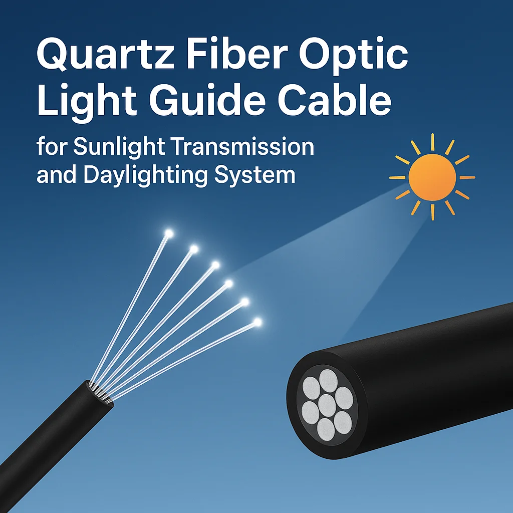 Quartz Fiber Optic Light Guide Cable for Sunlight Transmission and Daylighting System SURF