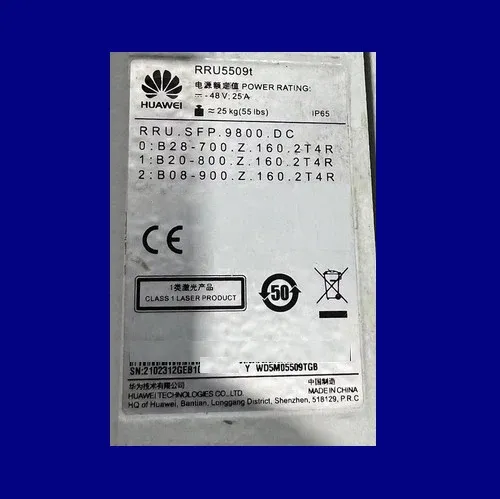 RRU5509T 02312GEB 2T4R*3 B8/B20/B28 700-800-900MHz Telecom Parts Radio Remote Unit