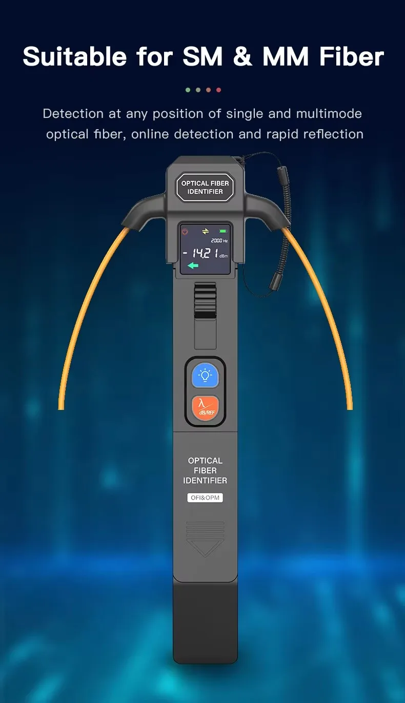 KFl-35 Metal Material Optical Fiber signal Identifier Live Fiber Identifier Detector Fiber Traffic Tester