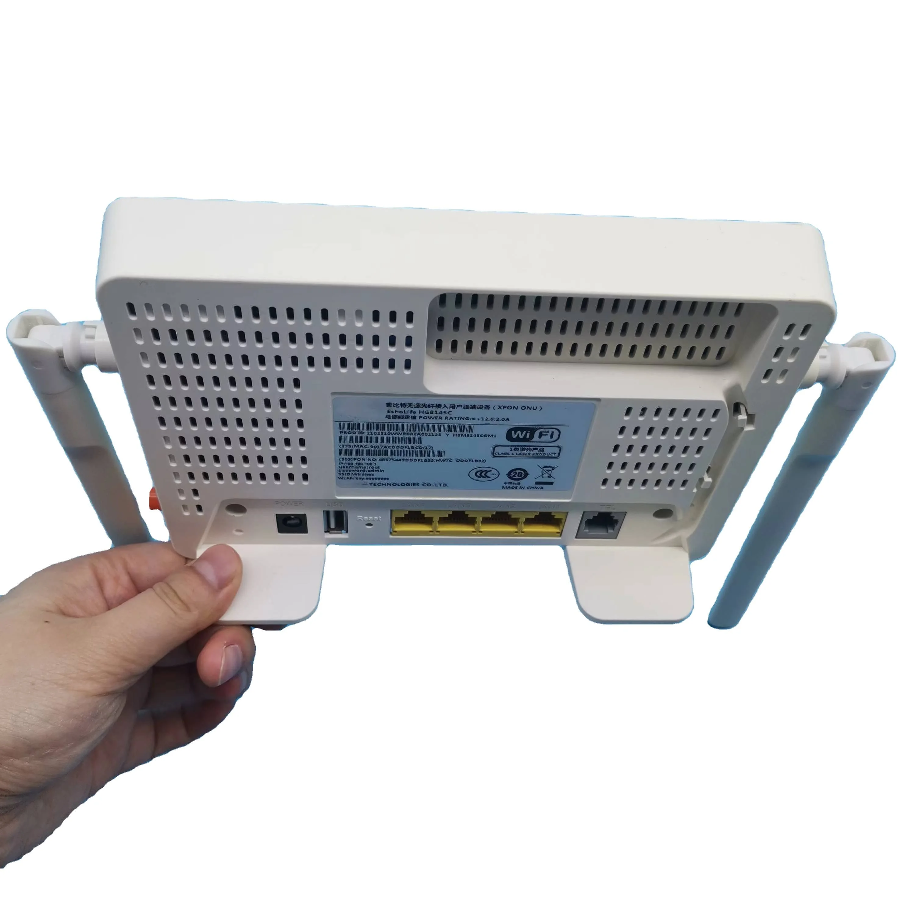 Used Chipsship Echolife HG8145C ONU GPON EPON FTTH WiFi Fiber Optic Network Modem-boxintelecom
