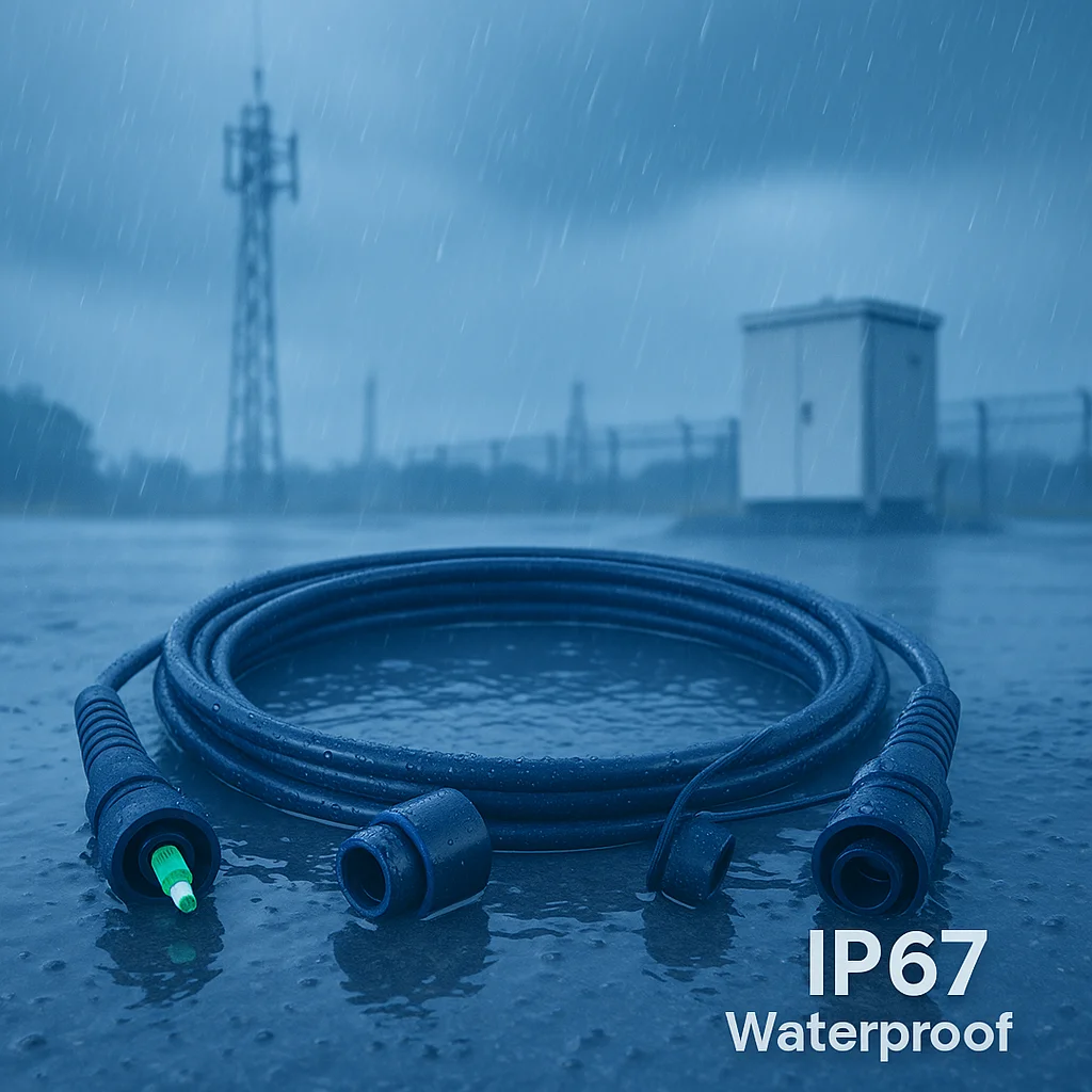 Outdoor Armored ODVA FTTA SC MPO Fiber Optic Jumper Cable Waterproof Tactical Field Cable 