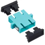 High Quality SC OM3 Fiber Optic Adapter Dual Fiber Coupler with Flange Plate for FTTH 4G T