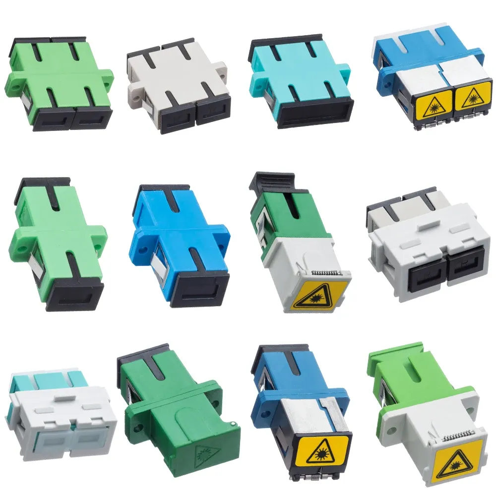 High Quality Fiber Optic Equipment-Single & Multi Mode OM3 OM4 Plastic Coupler Flange Plate Adapter