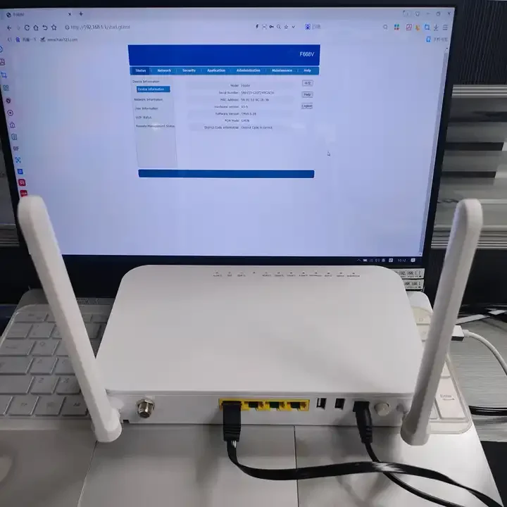 F668V  4GE+CATV 2.4G/5G AC WIFI Fiber Optic Network Modem Catv Gpon Onu Same As EG8247W5
