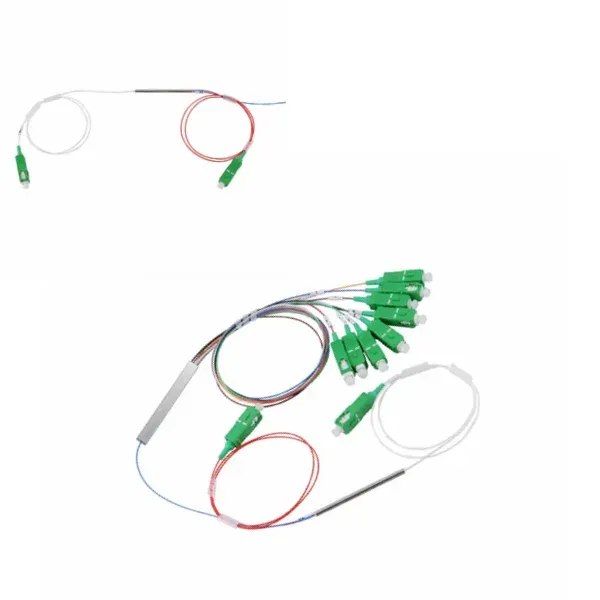 Unbalanced 1x2 Fbt Coupler with 1x8 Plc Pslitter Splicer 1x9 Mini Type SCAPC Fiber1x9  PLC Splitter-boxintelecom