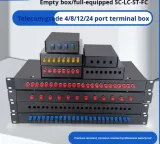 4/8/12/24 Port SC Fiber Optic Terminal Box Full Set Splice Box with Pigtail and Flange for