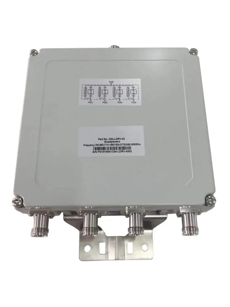 Factory Direct Quad band combiner multiplexer 790-960 / 1710-1880 / 1920-2170 / 2490-2690 