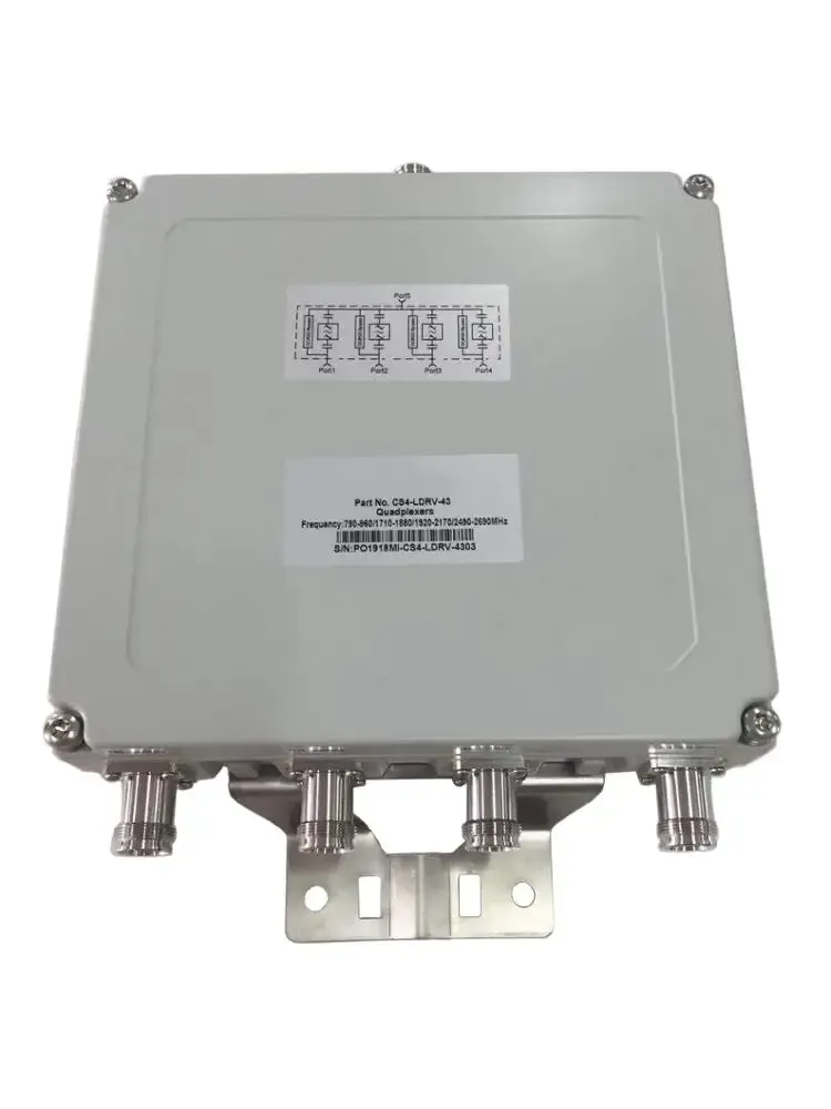 Factory Direct Quad band combiner multiplexer 790-960 / 1710-1880 / 1920-2170 / 2490-2690 