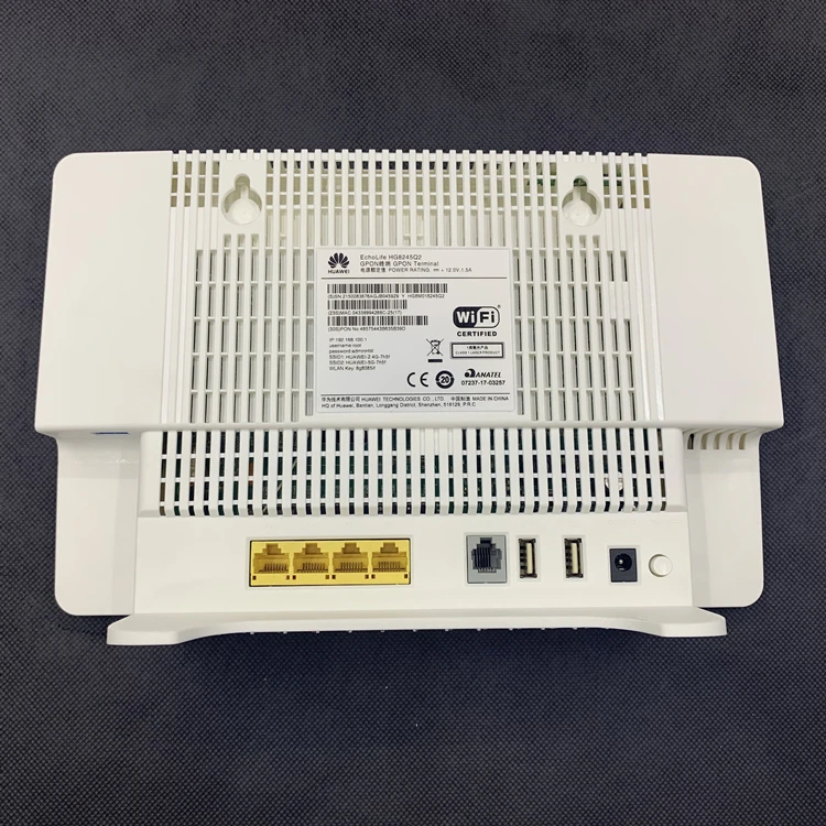 Fiber Optic Ont Hawei Gpon Onu 4GE+2POTS+WIFI 2.4G/5G Dual Band GPON Hg8245q2