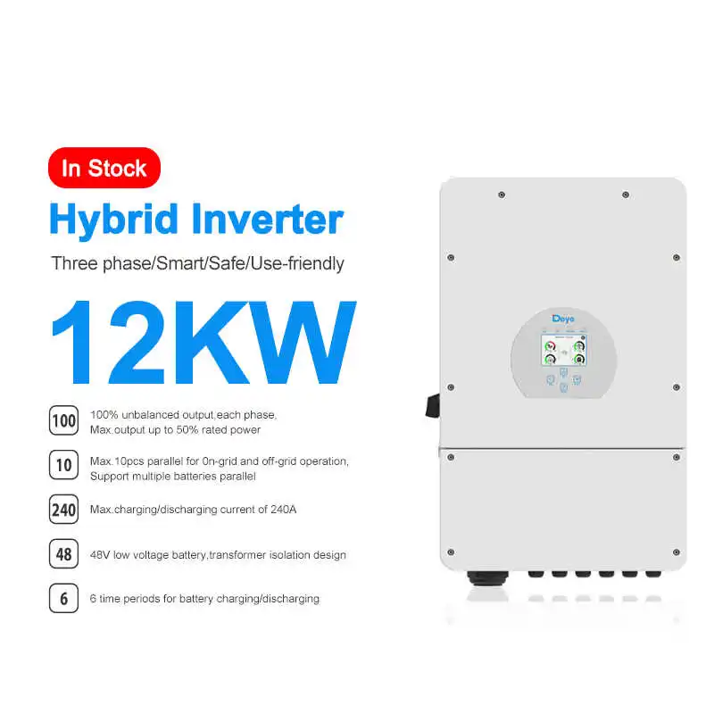 Deye SUN-12K-SG04LP3-EU Hybrid Inverter Wholesale 12kw Low Voltage 3Phase Solar Hybrid Inverter-boxintelecom
