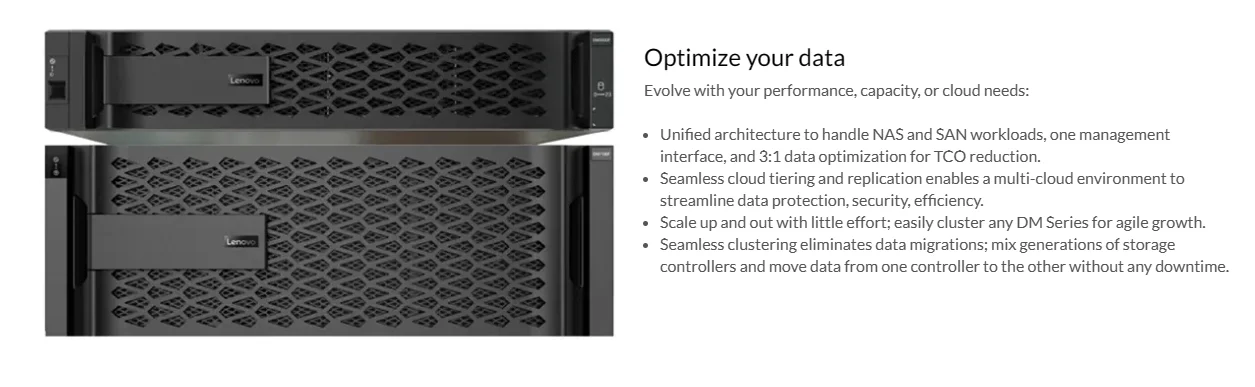Durable Lenovo ThinkSystem DM5000F Storage All-Flash Array 2