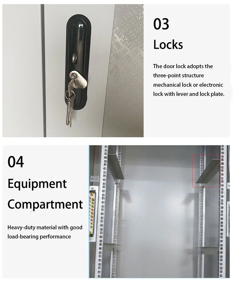OEM ODM Custom Dual Compartment IP65 Waterproof Galvanized Steel Powder Coated RH Outdoor Cabinet for Electronics Instruments-boxintelecom