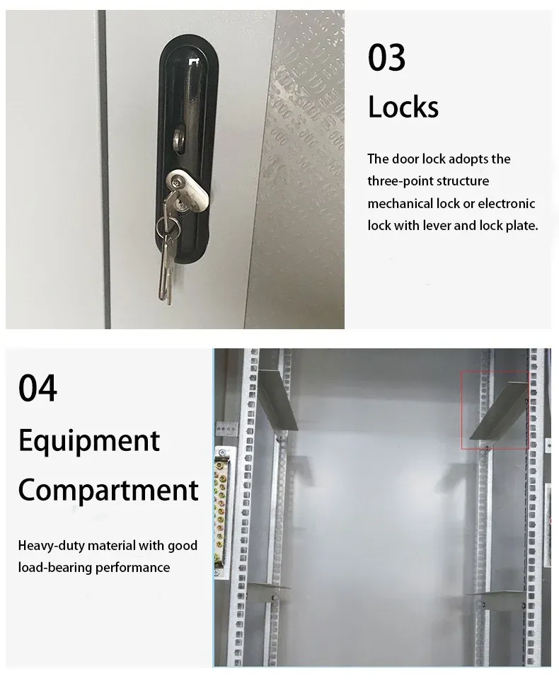OEM ODM Custom Dual Compartment IP65 Waterproof Galvanized Steel Powder Coated RH Outdoor Cabinet for Electronics Instruments-boxintelecom