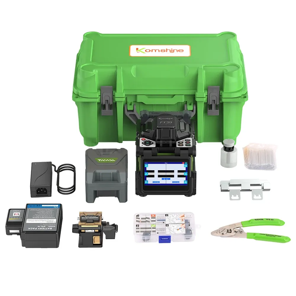 Komshine Factory Supply Optical Fiber Fusion Splicer MINI Handheld Fttx Fiber Splicing Machine FX39 Fusionadora De Fibra-boxintelecom
