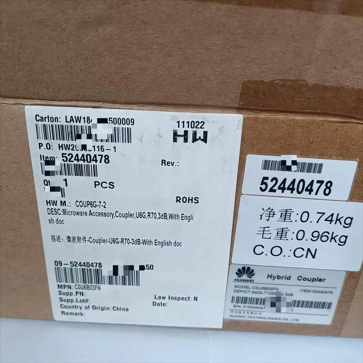 U6G 52440478 COU6B03FN COUP6G-7-2 ODU Coupler for Rtn OMT XMC Antenna Microwave Accessorie