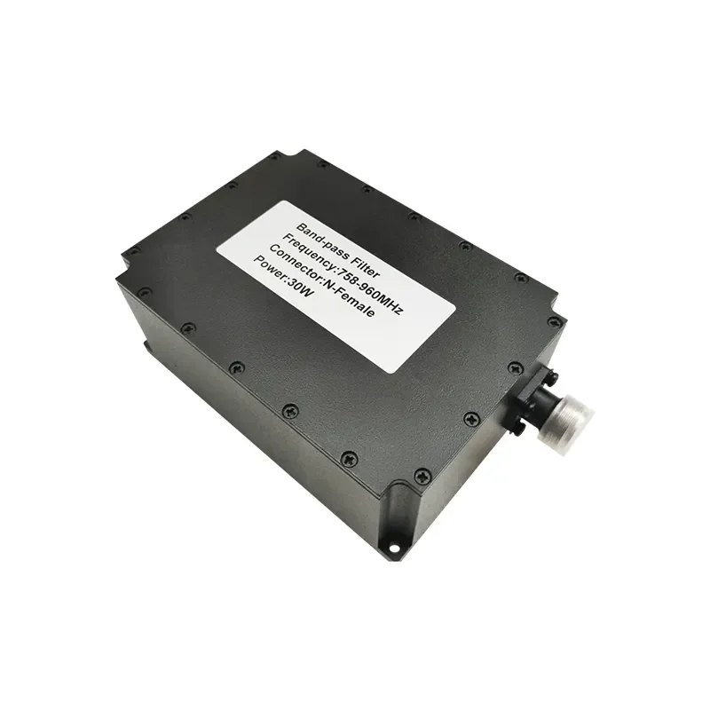 Factory Customized 758-960MHz RF Bandpass Filter with High Attenuation 30W RF Filter for I