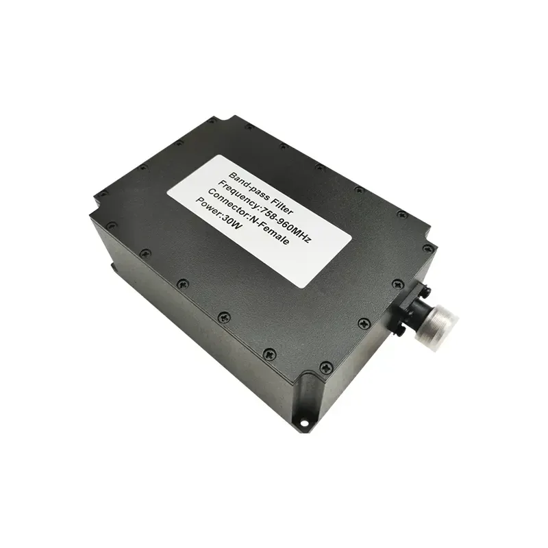 Factory Customized 758-960MHz RF Bandpass Filter with High Attenuation 30W RF Filter for I