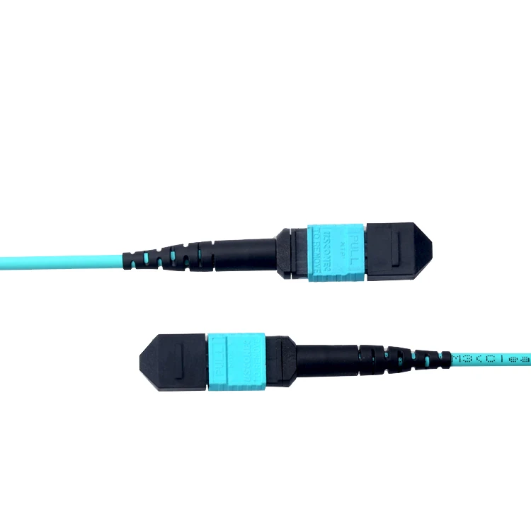8 12 24 Core Fiber Optical MPO MTP Female Patch Cord 3.0mm Customize Length SM OM3 OM4 Low Loss 1