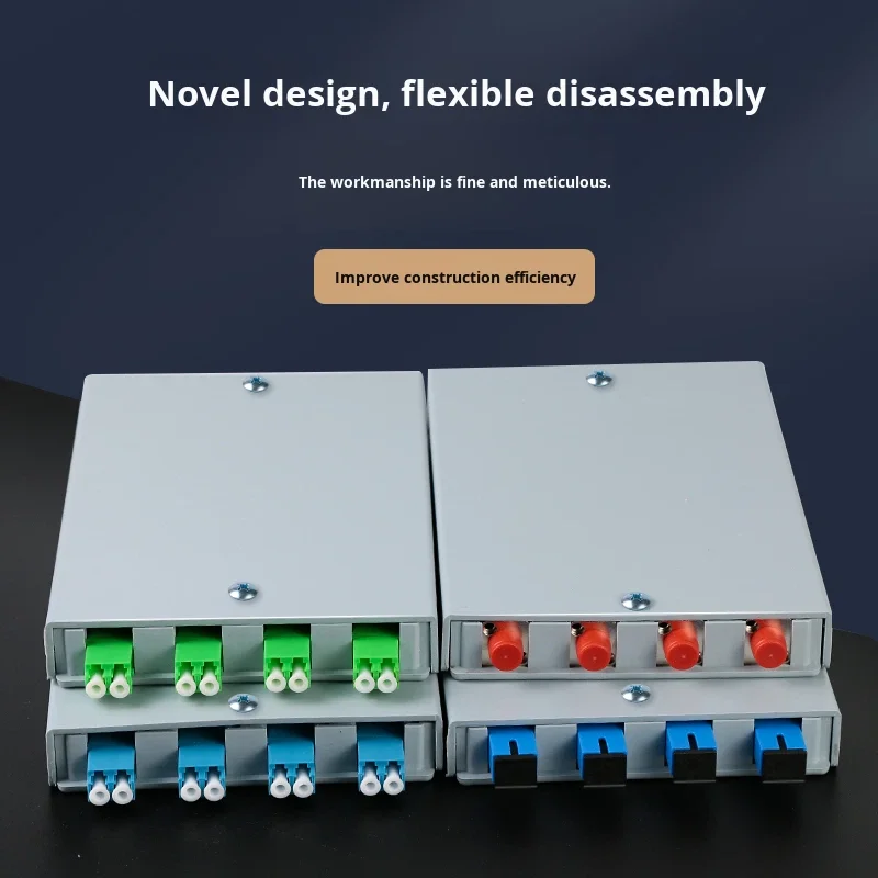 Telecom Grade 4 Port Fiber Optic Terminal Box SC/ST Single Mode 4 Core Fusion Splice Patch Panel for FTTH-boxintelecom