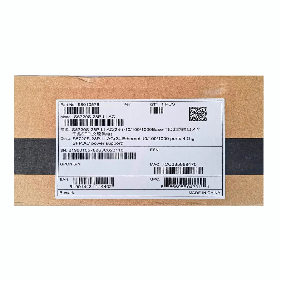 Original S5720 LI Series Switch 98010768 S5720-28P-LI-AC-boxintelecom