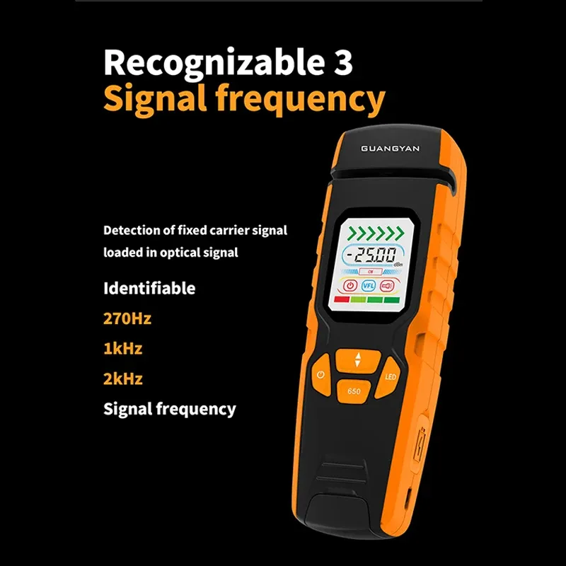 GUANGYAN S2 4 In1 Fiber Light Identifier With OPM FTTH Active Live Traffic Detector OFI 10mw VFL  850-1700nm InGaAs-boxintelecom
