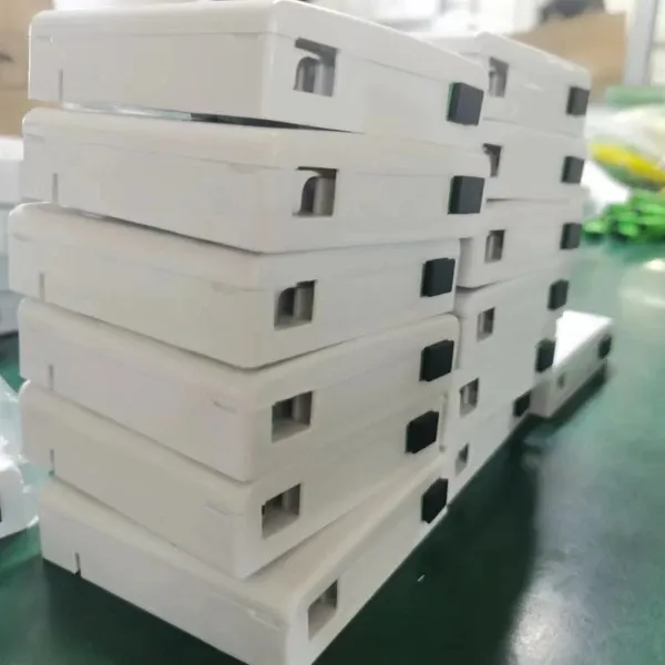 QD-APT Socket Fiber Ftth Box 2 Ports Desktop Wall Socket Terminal ABS Fiber Optic Junction