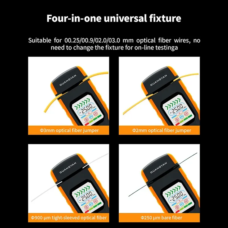 GUANGYAN S2 4 In1 Fiber Light Identifier With OPM FTTH Active Live Traffic Detector OFI 10mw VFL  850-1700nm InGaAs-boxintelecom