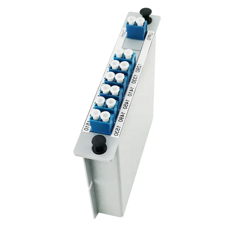 Fiber Optic Equipment Plastic 12CH MUX 1260-1620nm Fiber CWDM Cassette Module with LC UPC Adaptor-boxintelecom