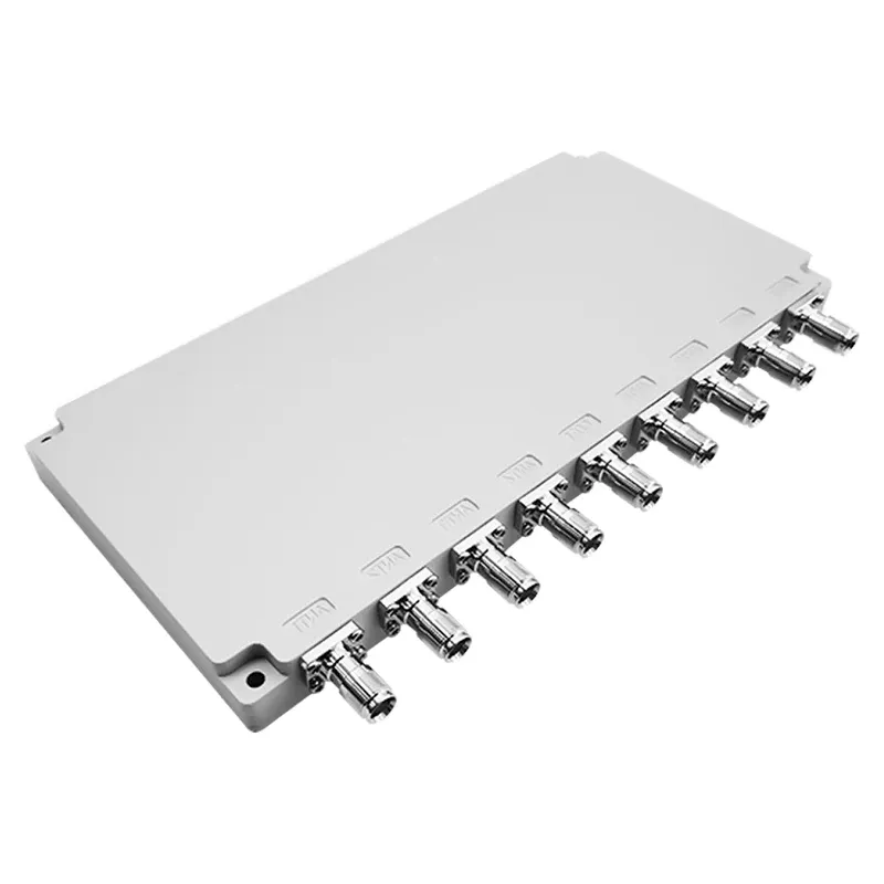 Hot Sale Telecom Parts Spot 617-3980MHz 8-way Power Splitter with NEX10-K Type Connector F