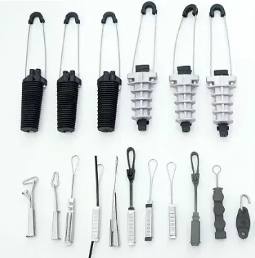 FTTH High Tension Flat Cable Clamp for Fiber Optic Drop Cable ADSS Suspension Clamp Made P