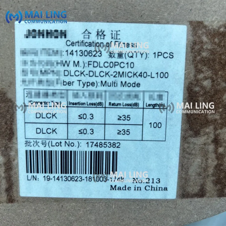 Cable Parts UPC/UPC Multi-mode 100m 2 Cores 0.03m/0.34m Armored Branch Coaxial Wired LAN D