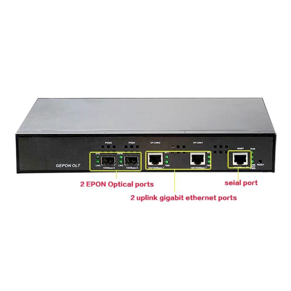 2 Pon Port 20km Fiber Ftth Gpon Epon Gepon Olt All Brand  2 ports OLT EPON-boxintelecom